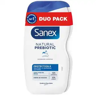 Carrefour SANEX Gel douche Natural Prebiotic Duo Pack offre