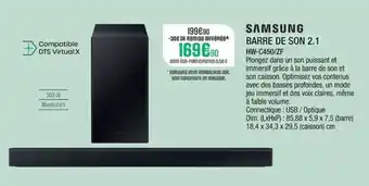 Extra SAMSUNG Barre de son 2.1 hw-c450/zf offre