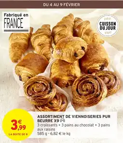 Intermarché Express Assortiment de viennoiseries pur beurre x9 offre