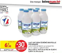 Intermarché Express PÂTURAGES Lait uht demi écrémé bouteille offre