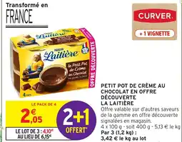 Intermarché Express LA LAITIÈRE Petit pot de crème au chocolat en offre découverte offre