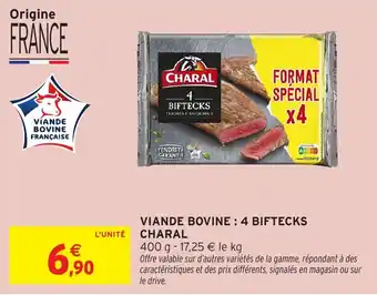 Intermarché Express CHARAL Viande bovine : 4 biftecks offre