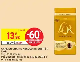 Intermarché Express L'OR Café en grains absolu intensité 7 offre