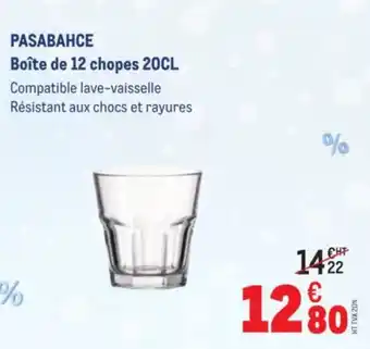 METRO PASABAHCE Boîte de 12 chopes offre