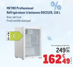 METRO METRO PROFESSIONAL Réfrigérateur à boissons GSC2125 offre