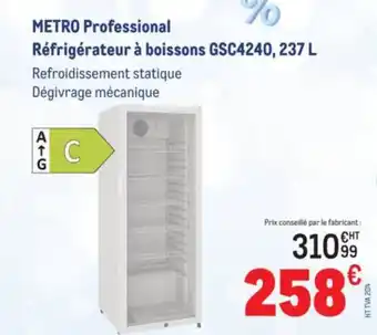 METRO METRO PROFESSIONAL Réfrigérateur à boissons GSC4240 offre