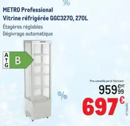 METRO METRO PROFESSIONAL Vitrine réfrigérée GGC3270 offre