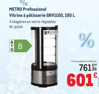 METRO METRO PROFESSIONAL Vitrine à pâtisserie GRV1100 offre