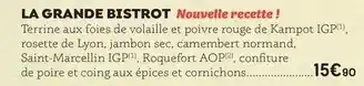 Poivre Rouge La grande bistrot nouvelle recette offre