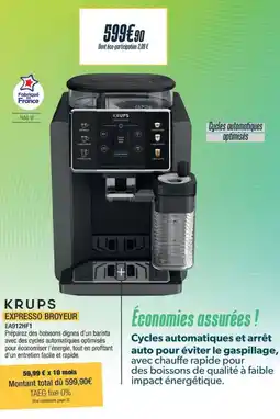 Proxi Confort KRUPS Expresso broyeur ea912hf1 offre