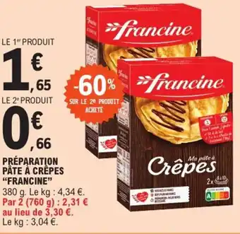 E.Leclerc Express "FRANCINE" Préparation pâte à crêpes offre