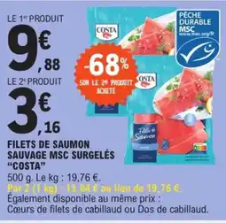 E.Leclerc Express "COSTA" Filets de saumon sauvage msc surgelés offre