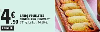 E.Leclerc Express Bande feuilletée sucrée aux pommes offre