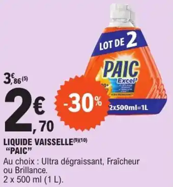 E.Leclerc Express "PAIC" Liquide vaisselle offre