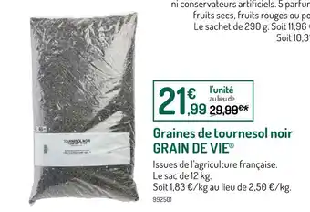 Botanic GRAIN DE VIE Graines de tournesol noir offre