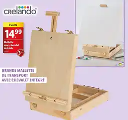 Lidl Crelando mallette avec chevalet de table offre