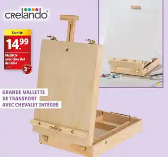 Lidl Crelando mallette avec chevalet de table offre