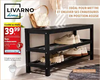 Lidl Livarno home banc a chaussures offre