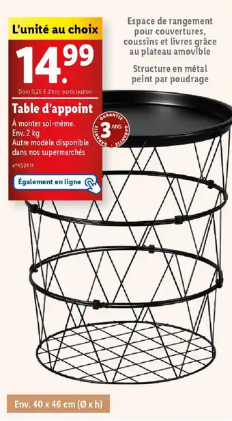 Lidl Livarno home table d appoint offre