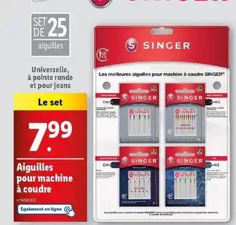 Lidl Singer aiguilles pour machine a coudre offre