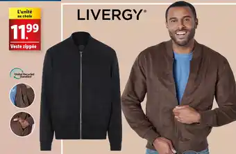 Lidl Livergy veste zippee offre