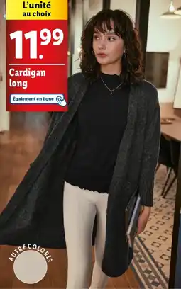 Lidl Cardigan long offre