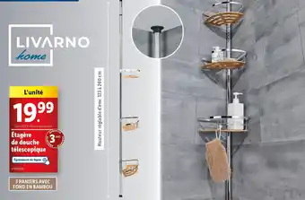 Lidl Livarno home etagere de douche telescopique offre