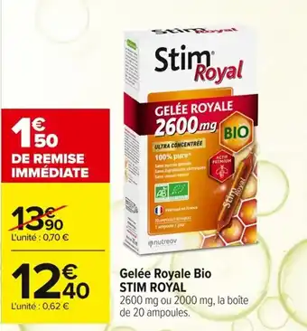 Carrefour maPara parapharmacie Gelée royale bio stim royal offre