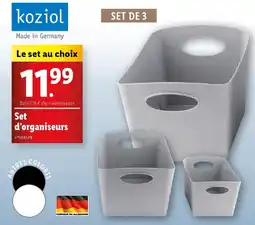 Lidl Koziol set d organiseurs offre