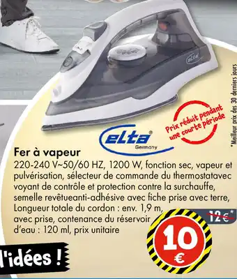 TEDi Fer à vapeur offre