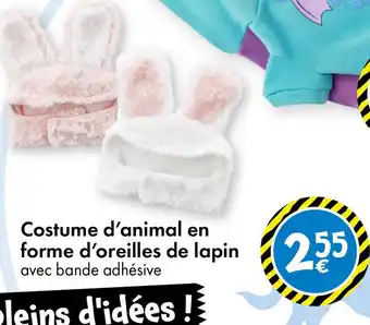 TEDi Costume d'animal en forme d'oreilles de lapin offre