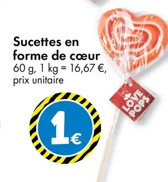 TEDi Sucettes en forme de cœur offre