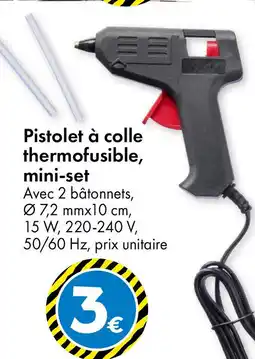 TEDi Pistolet à colle thermofusible, mini-set offre