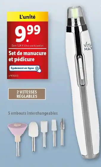 Lidl Set de manucure et pédicure offre