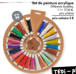 TEDi Set de peinture acrylique offre