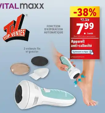 Lidl Vitalmaxx appareil anti callosité offre