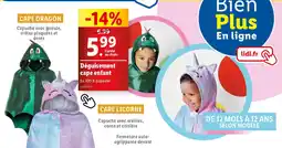 Lidl Deguisement cape enfant offre