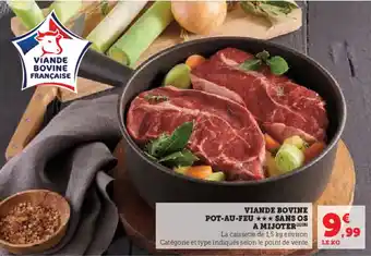 Hyper U Viande bovine pot au feu sans os a mijoter offre