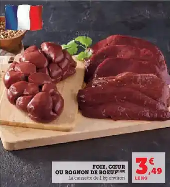 Hyper U Foie coeur ou rognon de boeuf offre