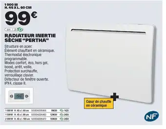 Brico Dépôt Radiateur inertie sèche pertha offre