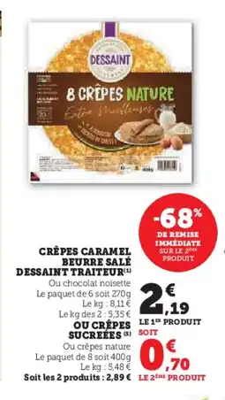 Hyper U DESSAINT TRAITEUR Crêpes caramel beurre salé offre