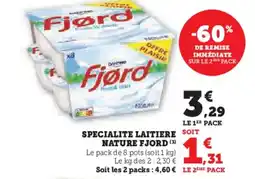 Hyper U FJORD Specialite laitiere nature offre