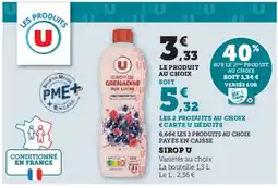 Hyper U Sirop u offre