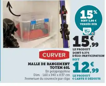 Hyper U Malle de rangement offre