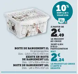 Hyper U Boite de rangement offre