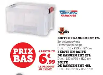 Hyper U Boite de rangement offre