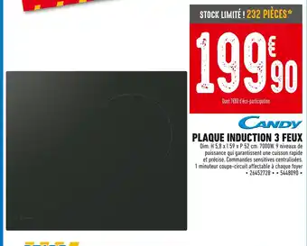 Brico Cash Candy Plaque Induction 3 Feux offre