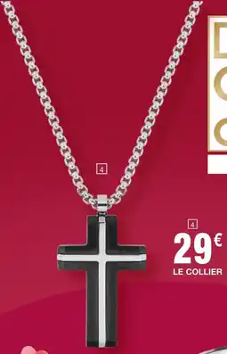 Carrefour Collier acier plaqué noir offre