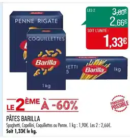 Match BARILLA Pâtes Barilla offre