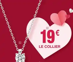 Carrefour Collier argent rhodié oxyde de zirconium offre